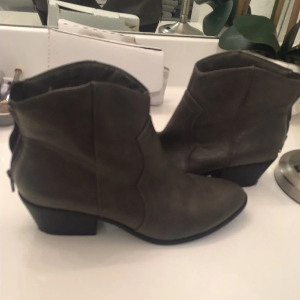 Gray booties